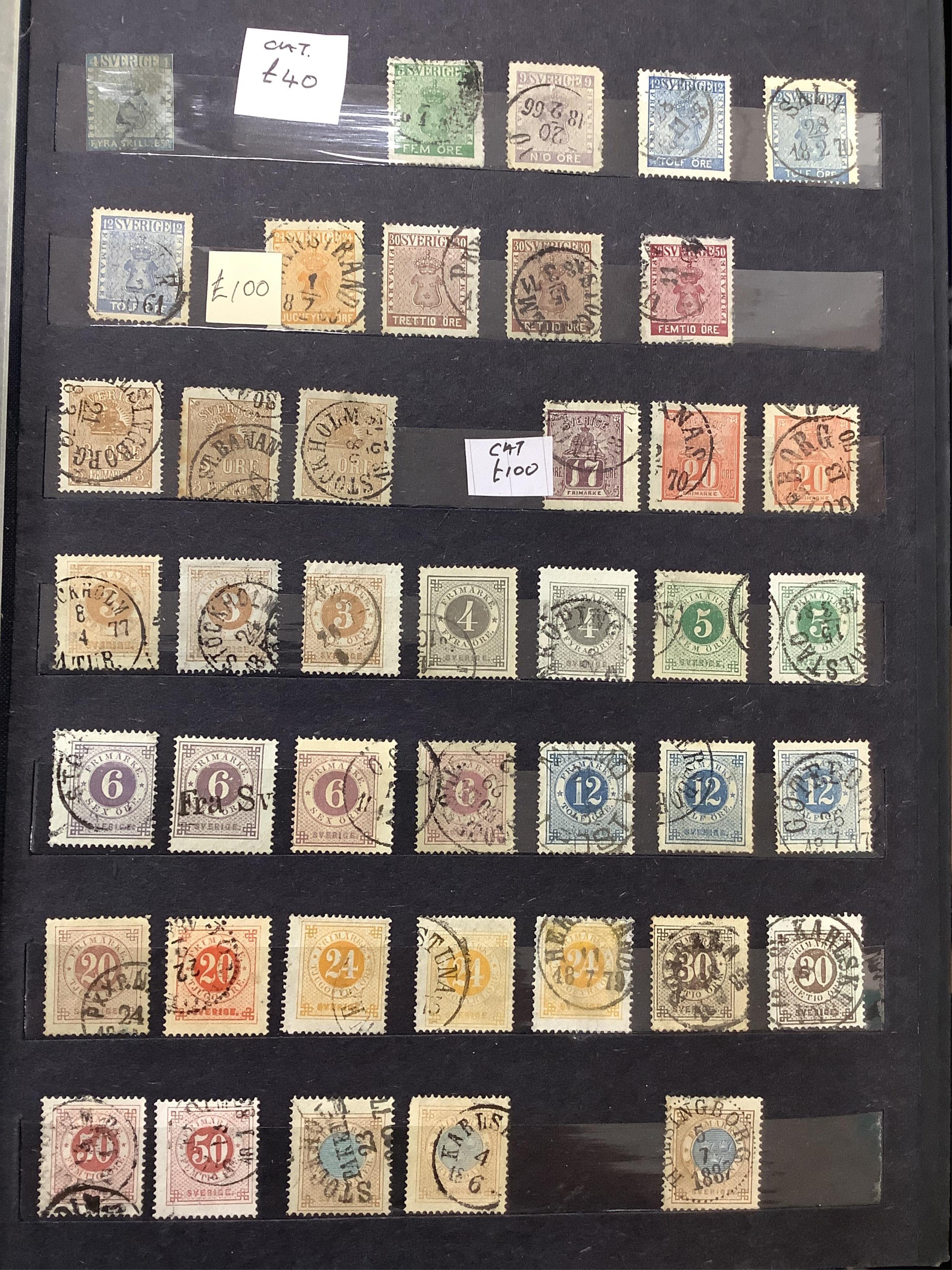 Two albums of Scandinavian stamps including Denmark, Greenland, Finland, Iceland, Norway, Sweden